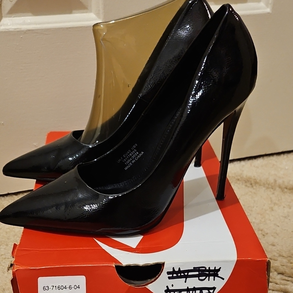 ASOS Glossy Black Pointed Heels